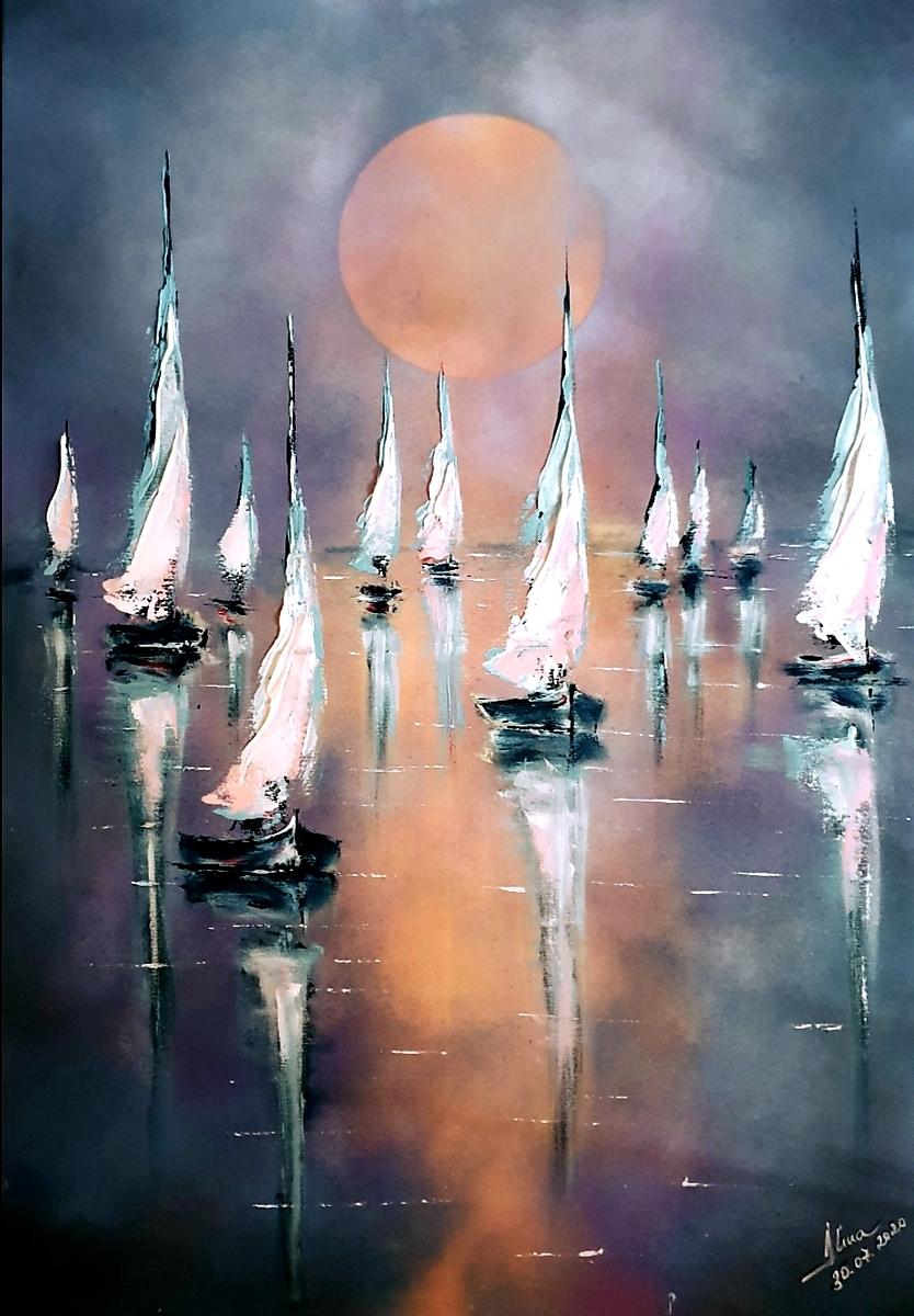 ArteDiAlina.com painting: Across the Line
